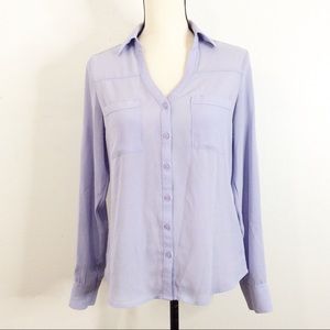 Express Lavender Portofino Button Up Shirt XS